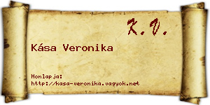 Kása Veronika névjegykártya